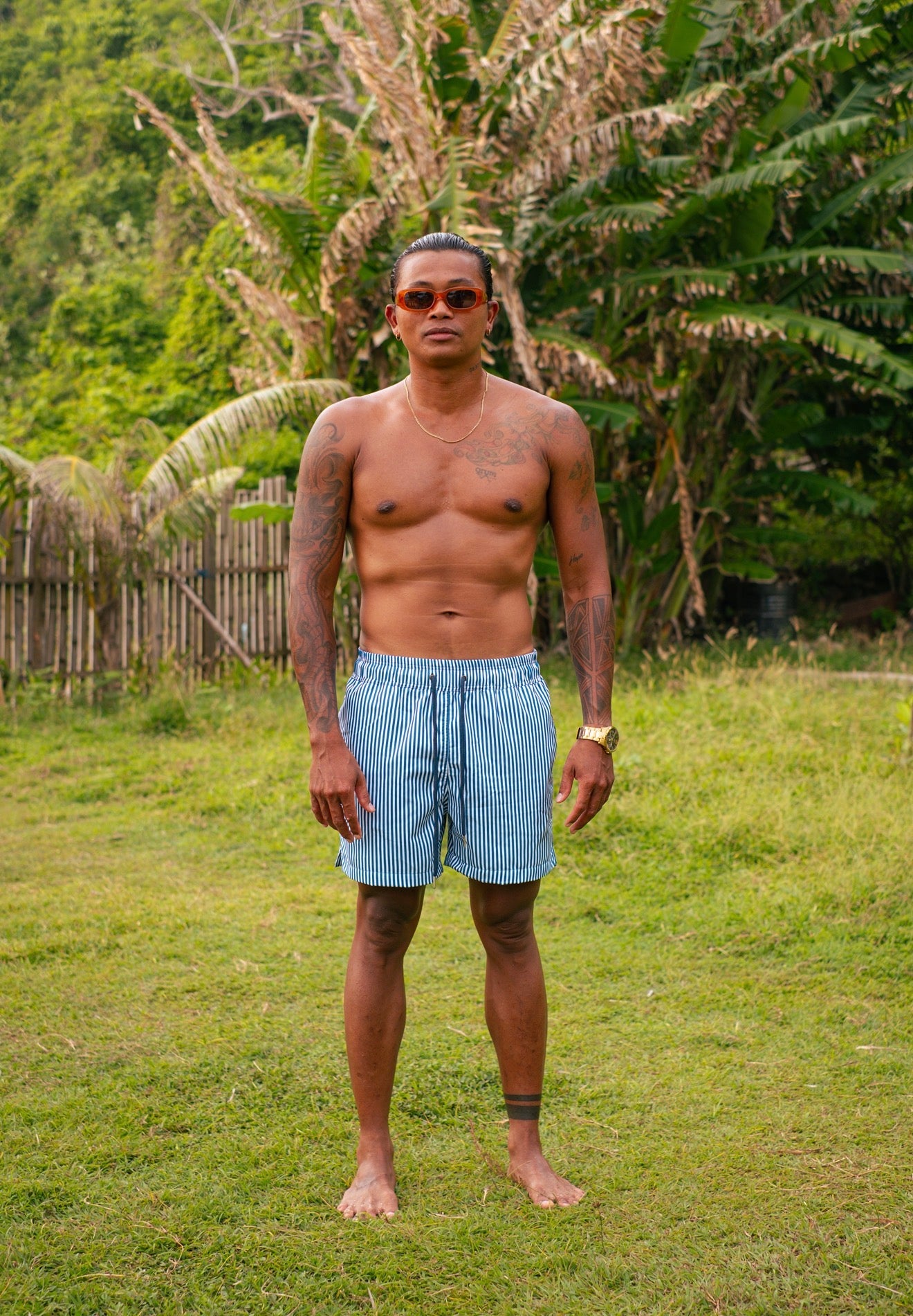 Sauna Champion in Stripe Blue